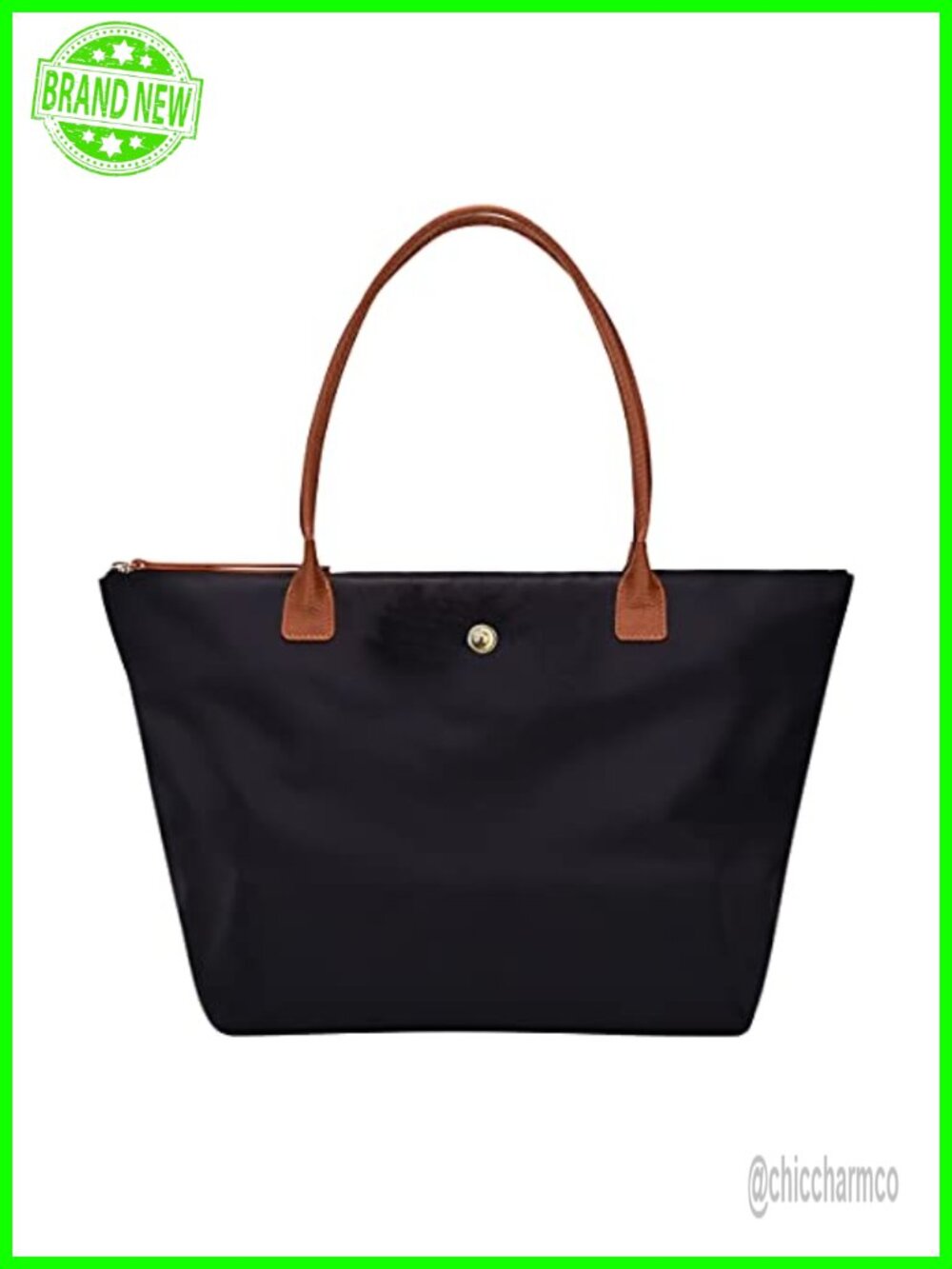 Nylon Shoulder Tote Bag Top-Handle Foldable Weekend Hobo Handbag